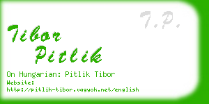 tibor pitlik business card